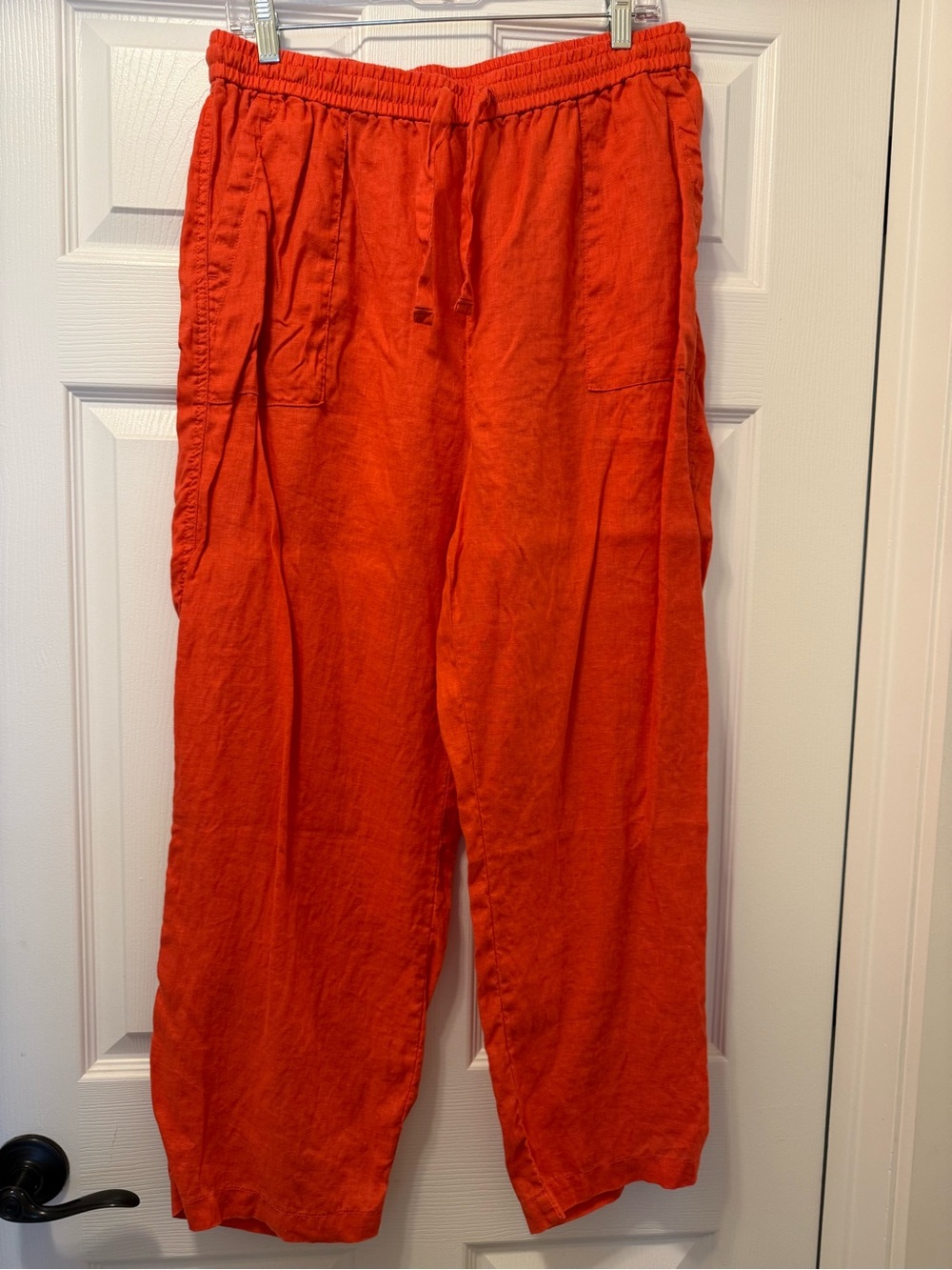 Banana Republic Salmon Drawstring 100% Linen Pants